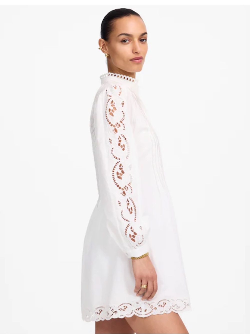 Madewell Pintucked Eyelet Mini Dress - Picture 5 of 7